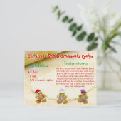 Kerst DIY Deeg Ornament Recept Briefkaart (Staand voorkant)