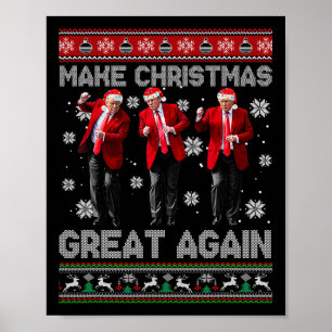 Kerst Donald Trump President 2024 Dancing Funn Poster