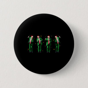 Kerst Donald Trump President 2024 Dancing Funn Ronde Button 5,7 Cm