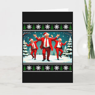 Kerst Donald Trump President 2024 Dansen Grappig Kaart