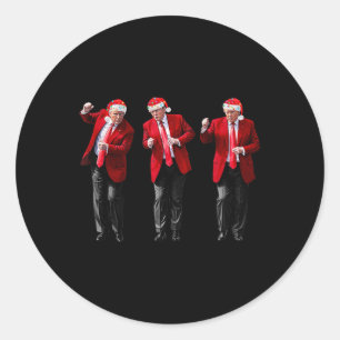Kerst Donald Trump President 2024 Dansen Ronde Sticker