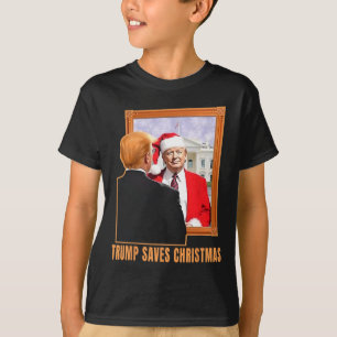 Kerst Donald Trump President 2024 Trump redt T-shirt
