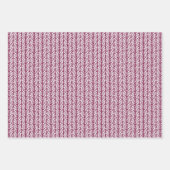 Kerst Donker Mauve Taupe Licht Blush Roze Zigzag Inpakpapier Vel (Voorkant 3)