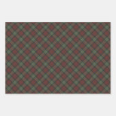 Kerst-donkerrood-blauw-witte tartan-elegant inpakpapier vel (Voorkant)