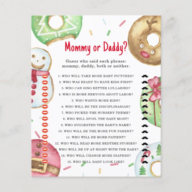 Kerst donuts koekjes - mama of papa spel (Voorkant)