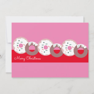 Kerst Donuts Strooigoed Bakkerij Prettig Kerstfees Kaart