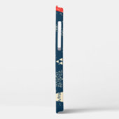 Kerst doodle bomen, naadloos winterpatroon. Case-Mate iPhone case (Achterkant / Links)