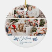 Kerst Doodle Line Art Holiday Keramisch Ornament (Achterkant)