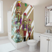 Kerst douche gordijn, soldaat douchegordijn (In situ)