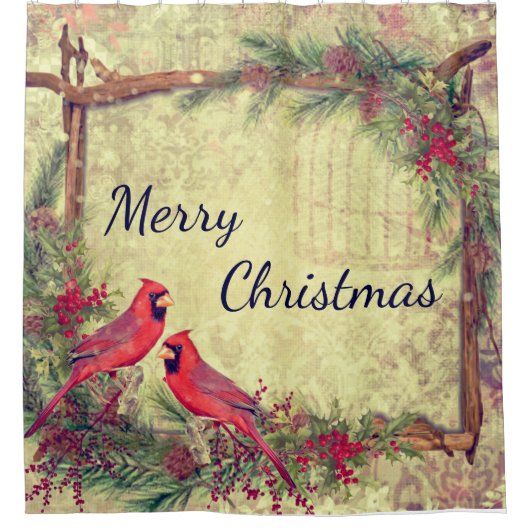 kerst douchegordijn (Voorkant)