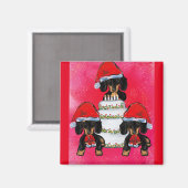 Kerst Doxies Magneet (Voorkant / Achterkant)
