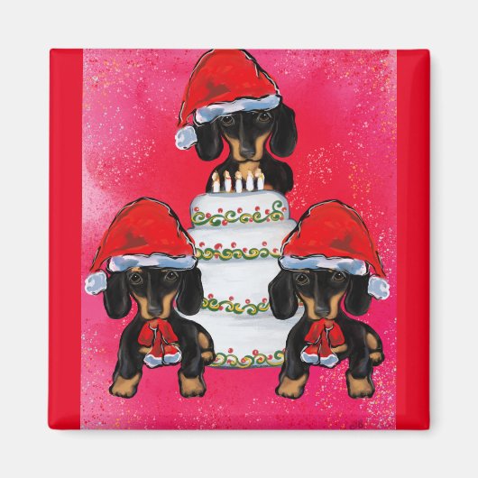 Kerst Doxies Magneet (Voorkant)