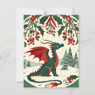 Kerst Draak Briefkaart