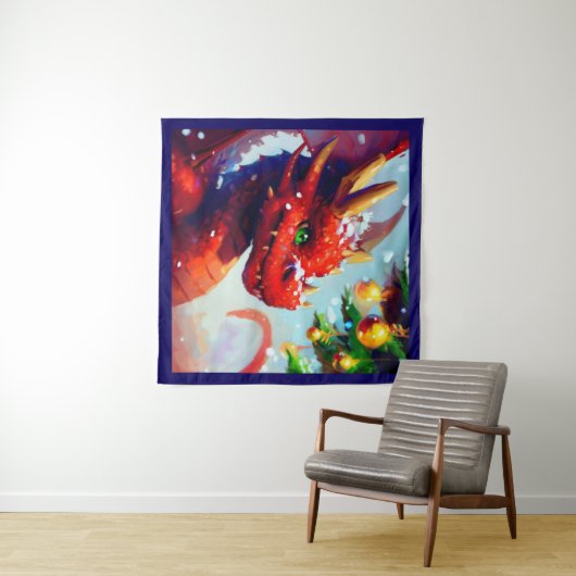 Kerst Dragon 2 Wandkleed (In Situ (horizontaal))