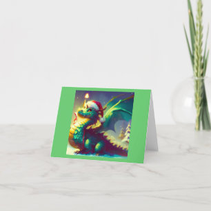 Kerst Dragon 3 Feestdagen Kaart