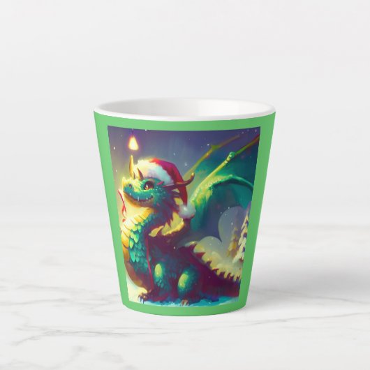 Kerst Dragon 3 Latte Mok (Voorkant)