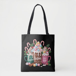 Kerst Dranken Roze Coquette Peperkoek Koffie  Draagtas
