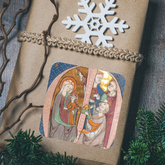  Kerst Driekoningen Geboorte Vierkante Sticker