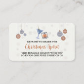 Kerst Drink "Kerstgeest" Tickets Informatiekaartje (Voorkant)