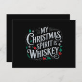 Kerst Drink Whiskey Lovers Drinker Gezegde Briefkaart (Voorkant / Achterkant)