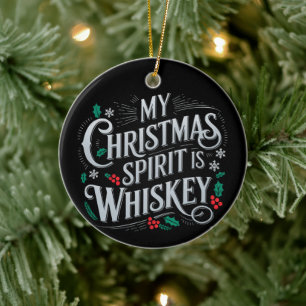 Kerst Drink Whiskey Lovers Drinker Gezegde Keramisch Ornament