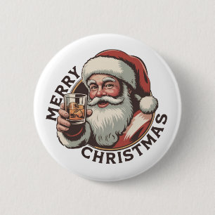 Kerst Drinken Bourbon Feest Whiskey Liefhebber Ronde Button 5,7 Cm