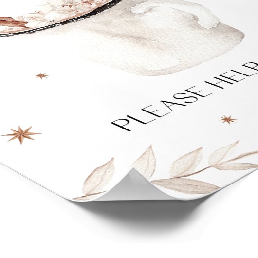 Kerst Drinken Tafel Teken Poster (Hoek)