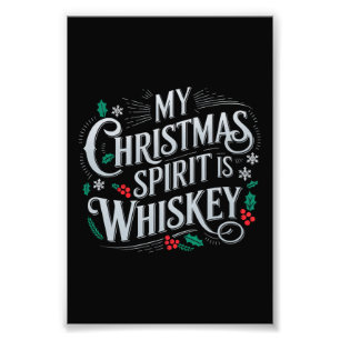 Kerst Drinken Whisky Liefhebbers Drinker Zeggen  Foto Afdruk