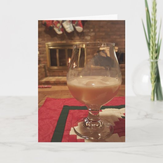 “Kerst Drinkje" Kerstkaart Kaart (Voorkant)