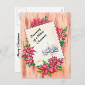 Kerst, dromen van een witte feestdagenkaart (Voorkant / Achterkant)