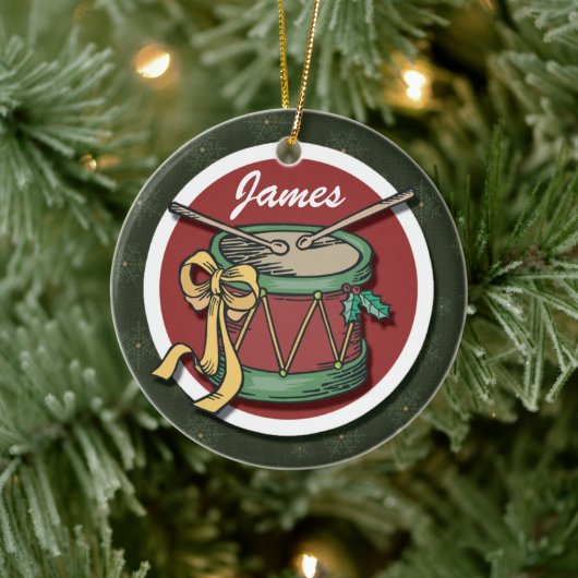 Kerst Drum Ornament (Boom)
