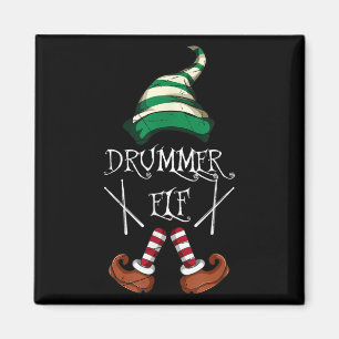 Kerst Drumsticks Muziek Bijpassende Drummer Elf Py Magneet