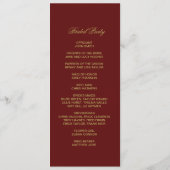 Kerst dubbele kant programma kaart (Achterkant)