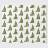 Kerst Duitse Herder met geschenken Cadeaupapier (Vlak)