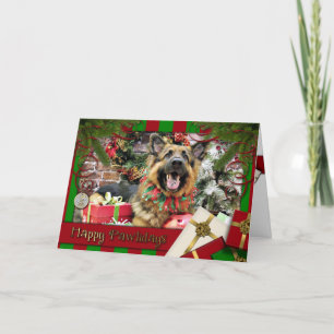 Kerst - Duitse Herder - Thor Feestdagen Kaart