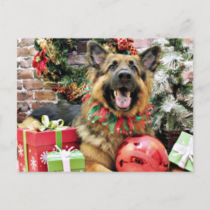 Kerst - Duitse Herder - Thor Feestdagenkaart
