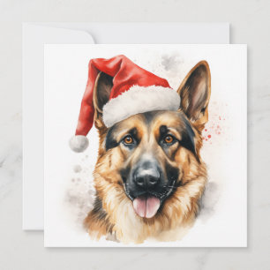 kerst duitse herder vakantie wenskaart feestdagenkaart