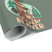 Kerst Eager Bever Cadeaupapier (Rol Hoek)