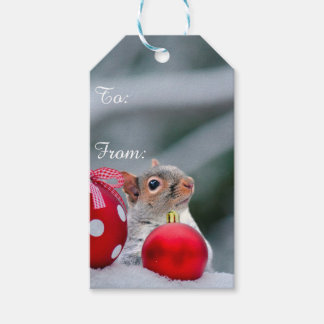 Kerst Eekhoorn cadeau labels Cadeaulabel