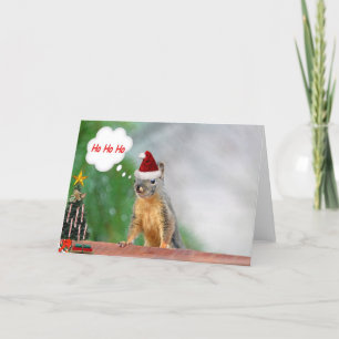 Kerst Eekhoorn Gezegde Ho Ho Ho Ho Feestdagen Kaart