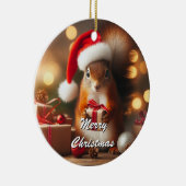 Kerst eekhoorn houden Ornament (Rechts)