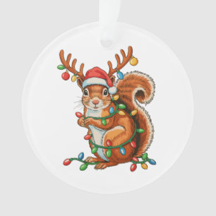Kerst Eekhoorn Kerstlichtjes Schattige Kerstperiod Ornament