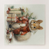 Kerst eekhoorn puzzel legpuzzel (Horizontaal)