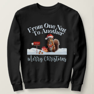 Kerst eekhoorn van de ene noot naar de andere trui