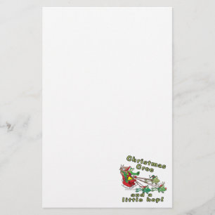 kerst : een beetje hopkikkers en krokodille briefpapier