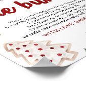 Kerst Een bericht van het Bump Baby shower teken Poster (Hoek)