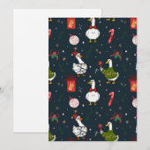 Kerst Eenden Feest Uitnodiging (Voorkant / Achterkant)