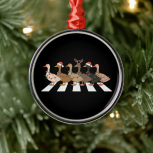 Kerst Eenden Grappige Dieren Kerstmis Boerderij Li Metalen Ornament