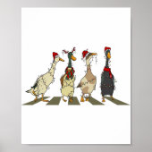 Kerst Eenden Xmas Tree Lights Eend Kerstmis Fa Poster (Voorkant)