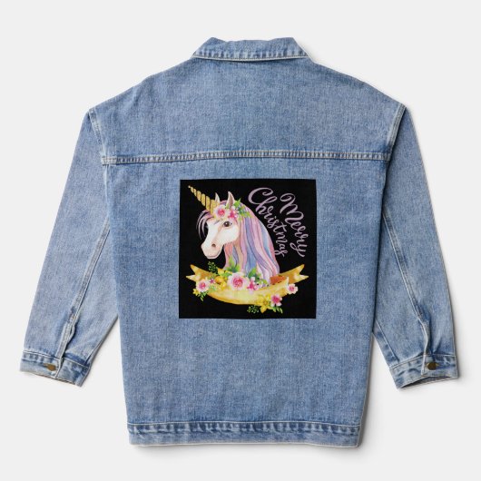 KERST EENHOORN DENIM JEAN JAS DENIM JACKET (Achterkant)